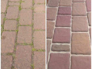 Czyszczenie kostki brukowej/rynien